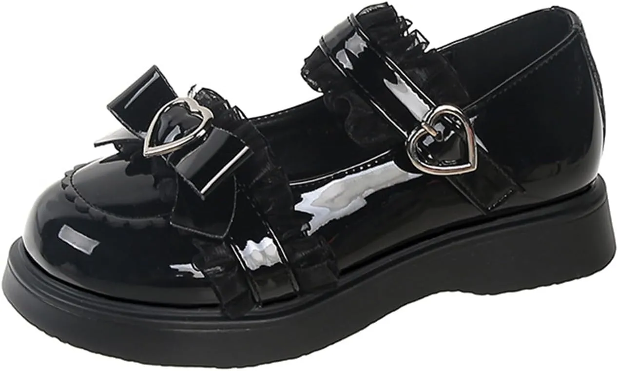 Girls Mary Jane Shoes Princess Wedding Party Flower Girl School Shoes Flats