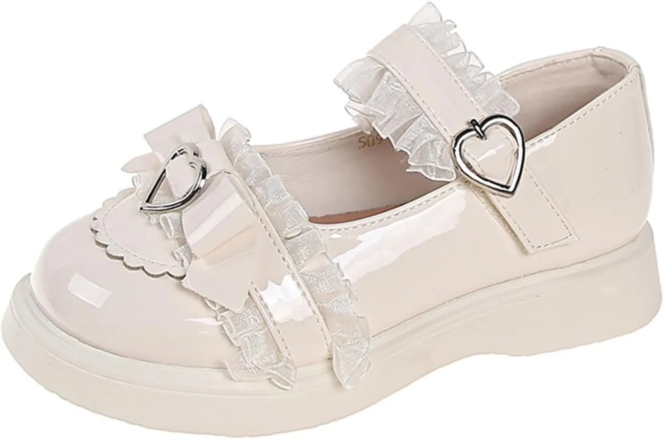 Girls Mary Jane Shoes Princess Wedding Party Flower Girl School Shoes Flats