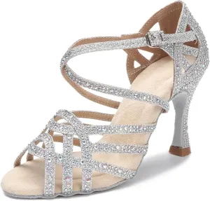 Girls Sapphire-Toned Bridal Sandals - Satin Laces with Elastic Inserts for Youthful Weddings (6CM/2.36")