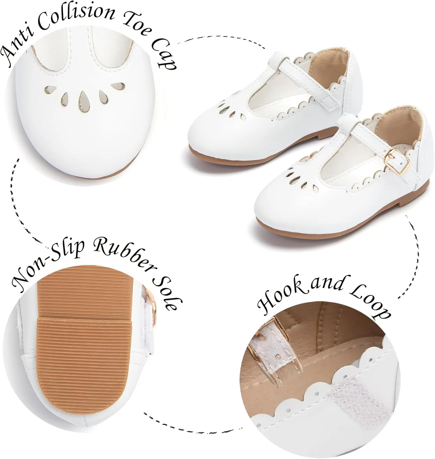 Girls Toddler Little Kid Mary Jane Flats T-Strap School Uniform Dress Shoes