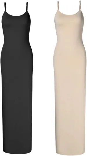GloryStar Women Full Slip Under Dresses Sleeveless Adjustable Spaghetti Strap Cami Maxi Dress Nightgowns Sleepwear