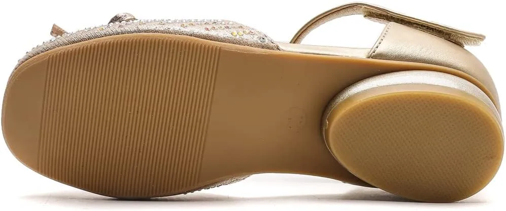 Grils Dress Shoes Glitter Shoes for Toddler Girls Flower Girl Shoes for Wedding Ballet Flats Party School Shoes (Toddler/Little Kid)
