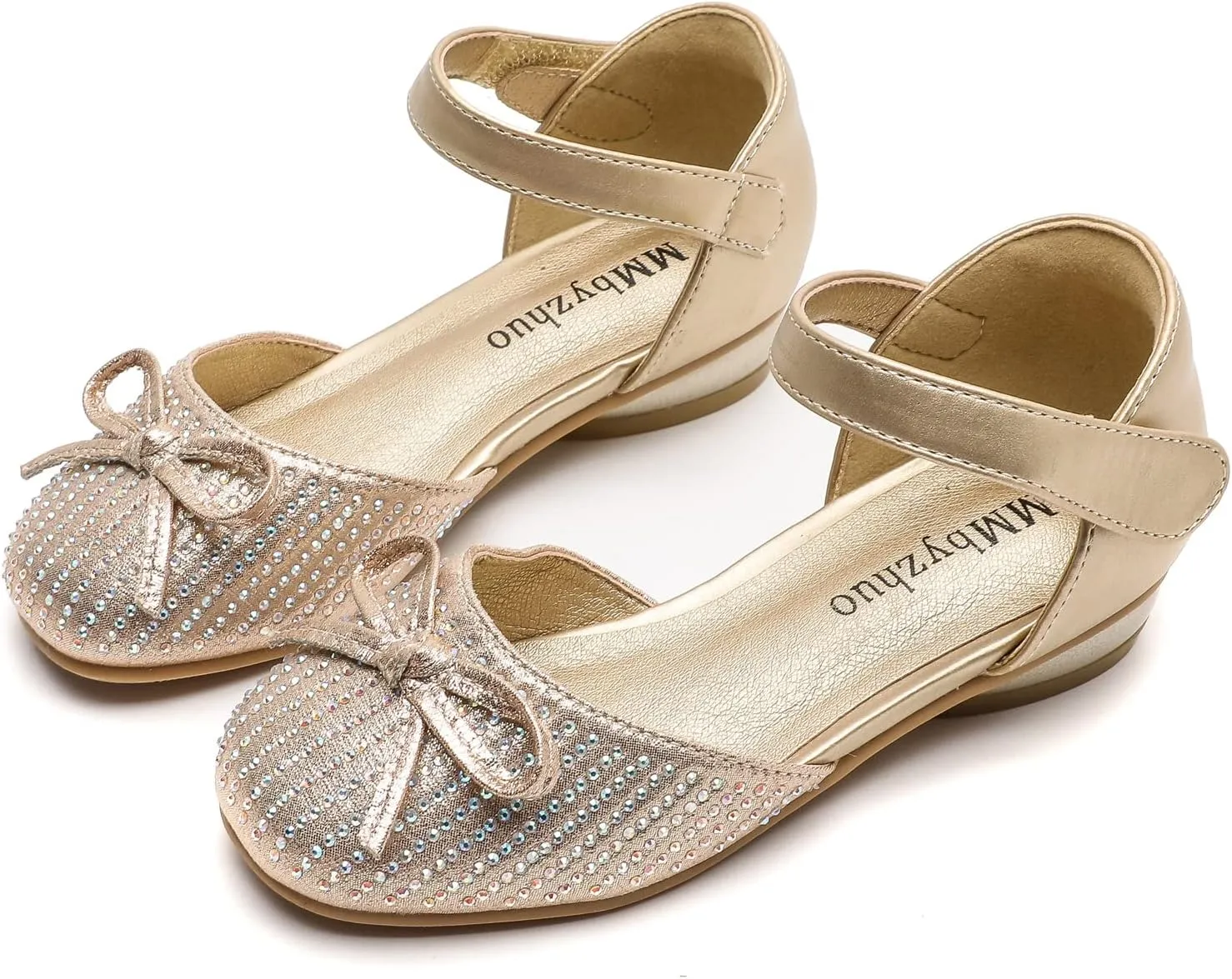 Grils Dress Shoes Glitter Shoes for Toddler Girls Flower Girl Shoes for Wedding Ballet Flats Party School Shoes (Toddler/Little Kid)