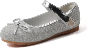 GUGUYeah Glitter Sparkle Girls Ballerina Dress Shoes Little Girl Princess Wedding Party Mary Jane Ballet Flats for Toddler and Kids