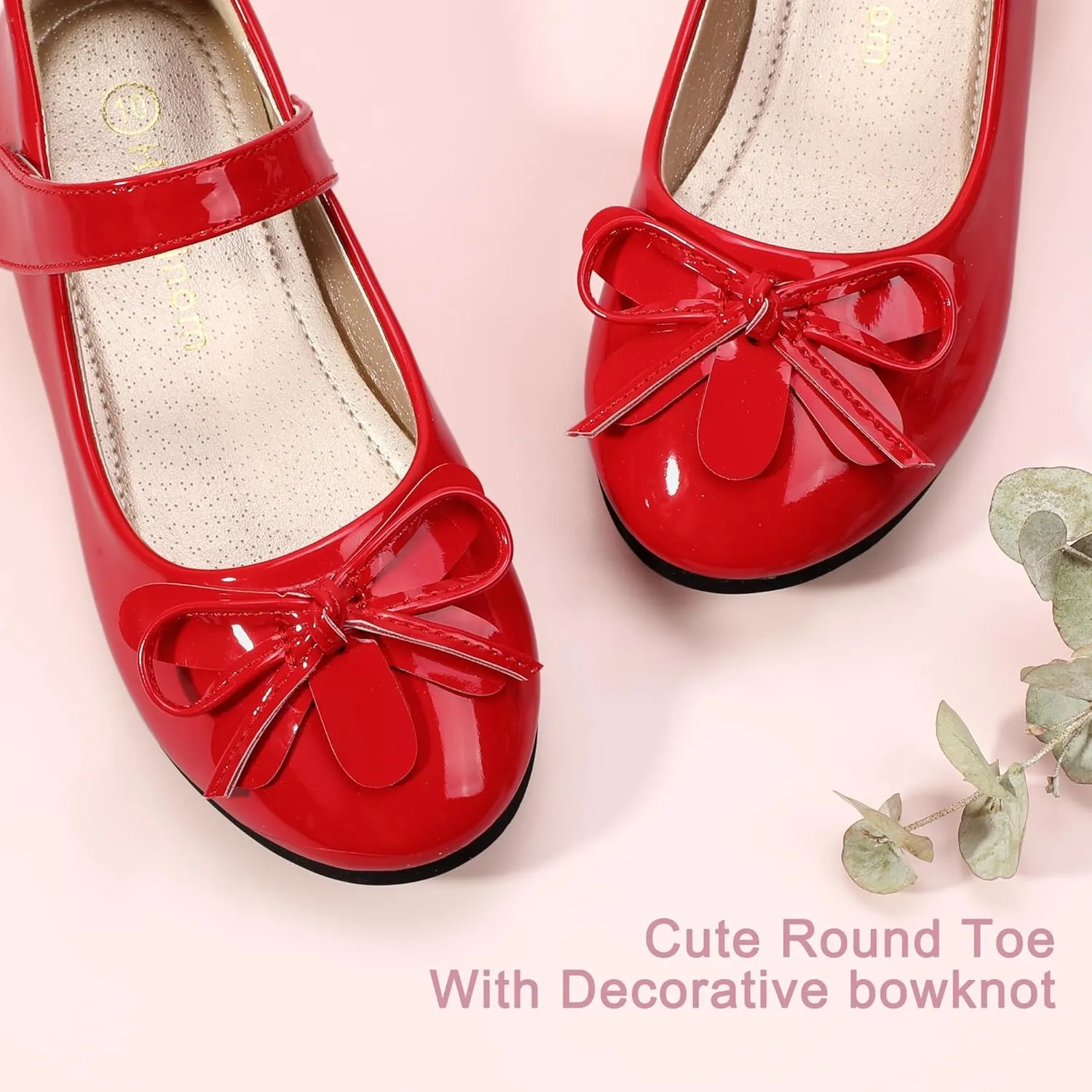 Hehainom Girls Dress Shoes, Flower Toddler/Little Kid Girl Shoes, Bowknot Mary Jane Ballerina Flat Shoes for School Party