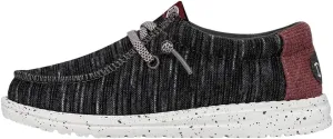 Hey Dude Wally Youth Jersey | Youth Shoes | Youth Lace Up Loafers | Comfortable & Light-Weight