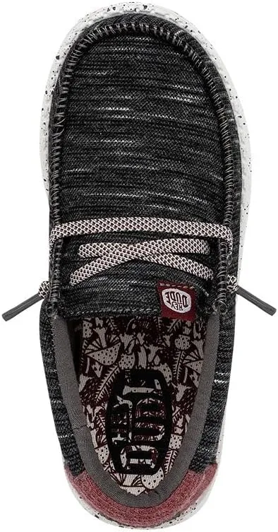 Hey Dude Wally Youth Jersey | Youth Shoes | Youth Lace Up Loafers | Comfortable & Light-Weight