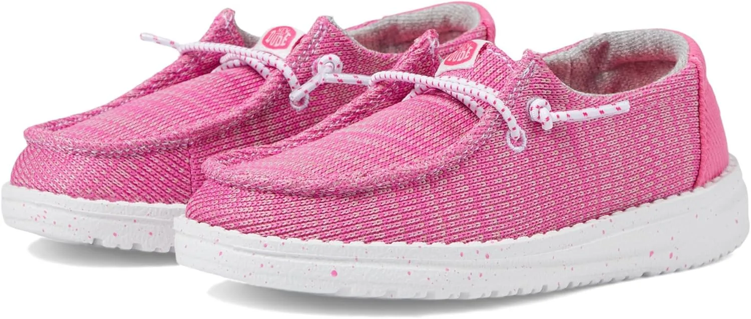 Hey Dude Wendy Sport Mesh Loafers for Kids Girls – Textile Upper – Two-Eyelet Lace Closure – Slip-on Style