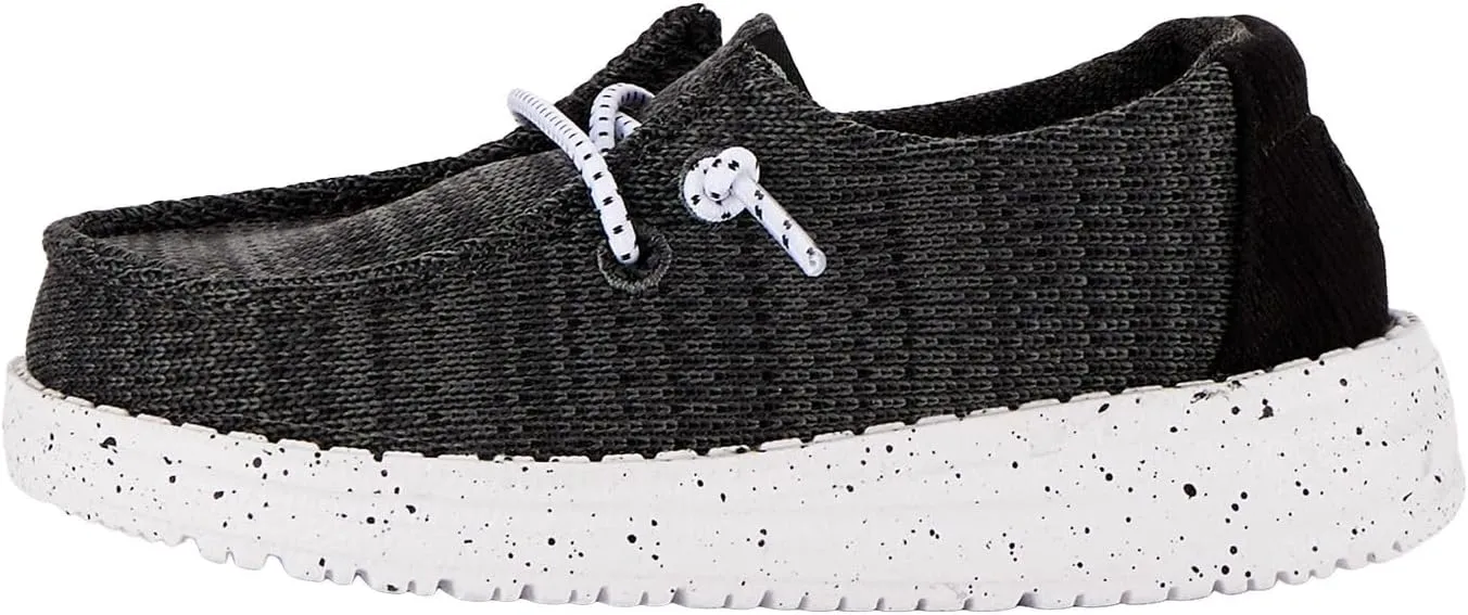 Hey Dude Wendy Sport Mesh Loafers for Kids Girls – Textile Upper – Two-Eyelet Lace Closure – Slip-on Style