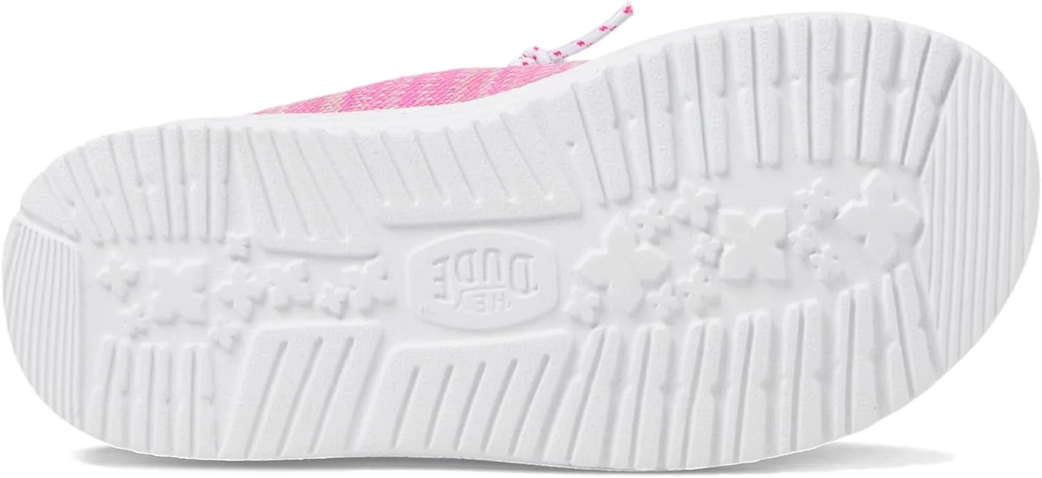 Hey Dude Wendy Sport Mesh Loafers for Kids Girls – Textile Upper – Two-Eyelet Lace Closure – Slip-on Style