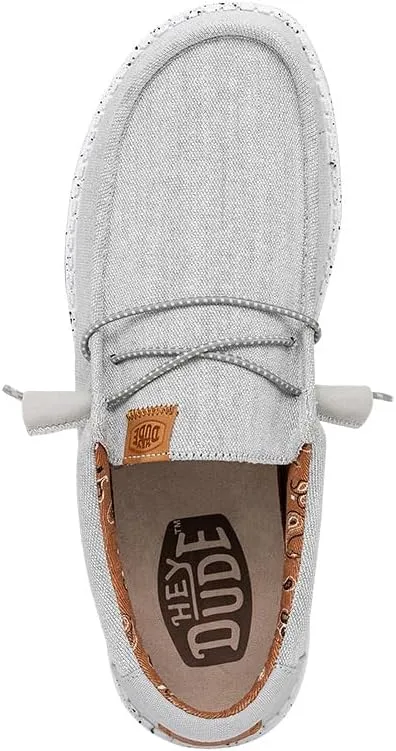 HEYDUDE Men's Wally Washed Canvas, Men’s Shoes, Slip-on Loafers, Comfortable & Light-Weight