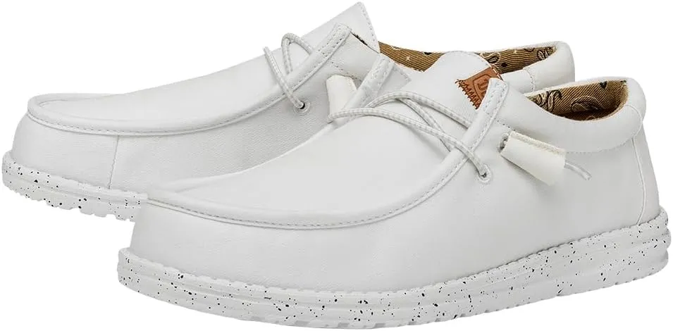 HEYDUDE Men's Wally Washed Canvas, Men’s Shoes, Slip-on Loafers, Comfortable & Light-Weight