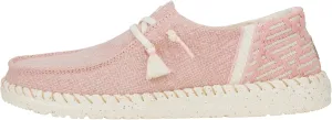 HEYDUDE Wendy Funk Coastal Jute Pink Size 5, Women’s Shoes, Women’s Slip-on Loafers, Comfortable & Light-Weight