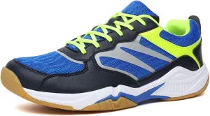 Indoor Court Shoes Mens for Tennis, Non Slip Comfort Lightweight Badminton Table Tennis Sneakers for Volleyball Pickleball Women Boys and Girls