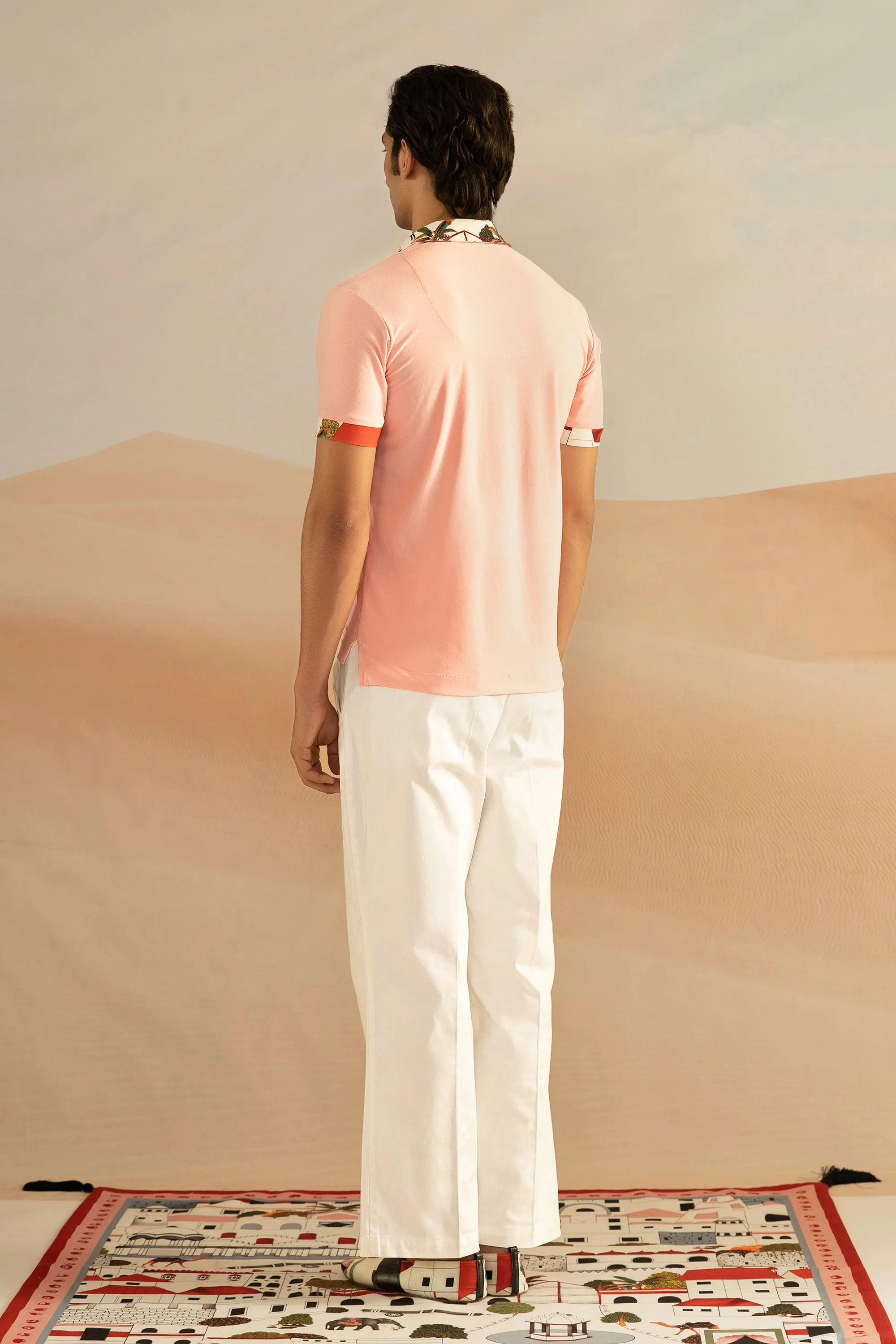 Jaiscape Sakura Polo with Printed Collar