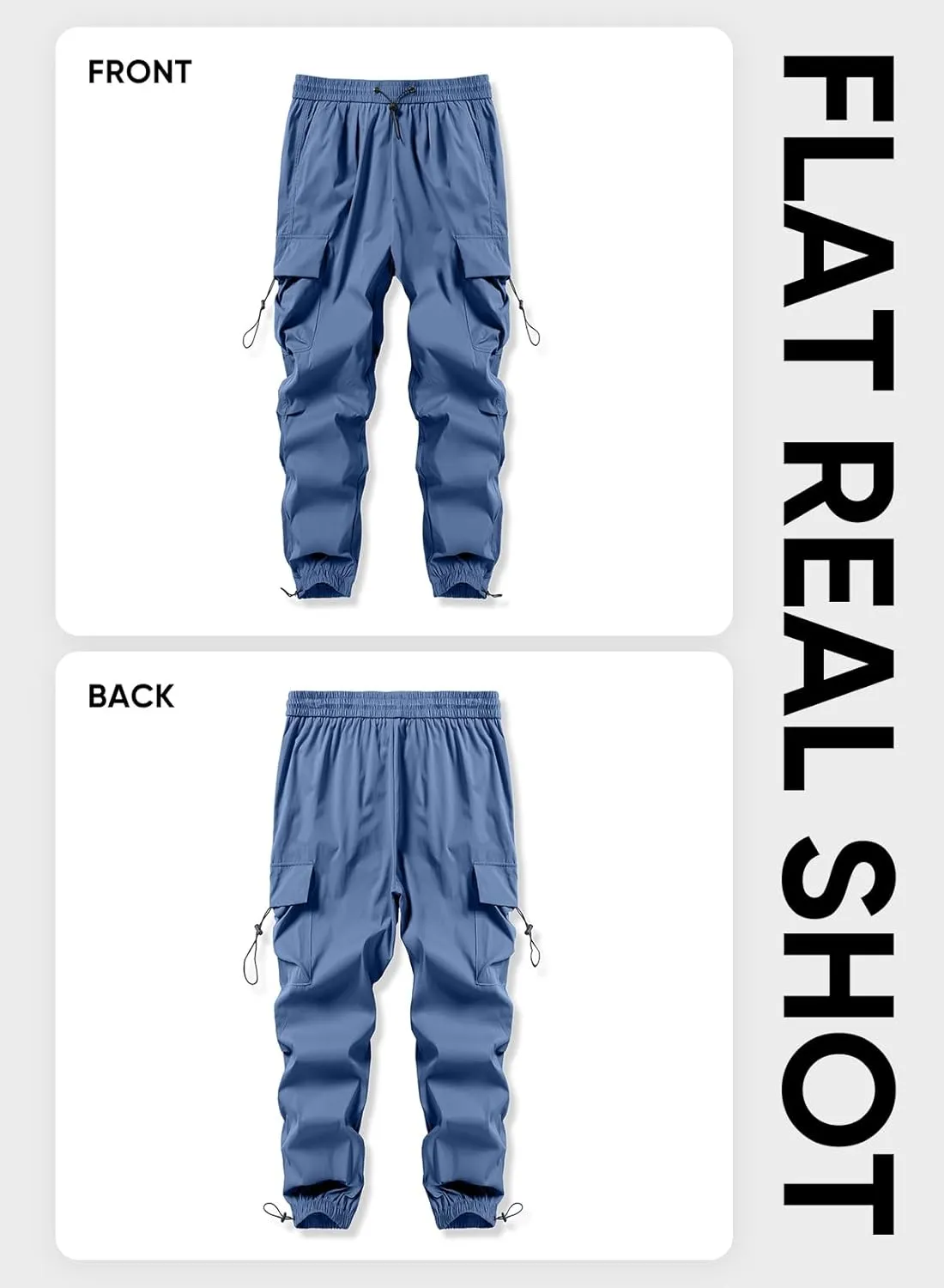 JMIERR Men's Baggy Cargo Pants Trendy Casual Parachute Pant Loose Fit Harem Joggers with Pockets for Streetwear