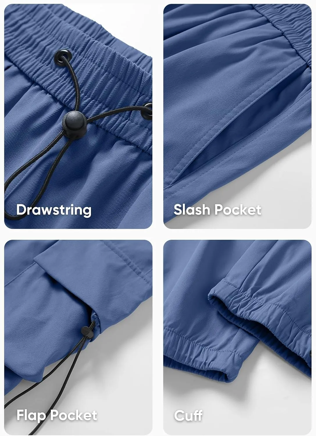 JMIERR Men's Baggy Cargo Pants Trendy Casual Parachute Pant Loose Fit Harem Joggers with Pockets for Streetwear