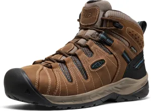 KEEN Utility Men's Flint 2 VersaTREAD Non Slip Mid Height Steel Toe Waterproof Work Boots, Cascade Brown, 12 Wide