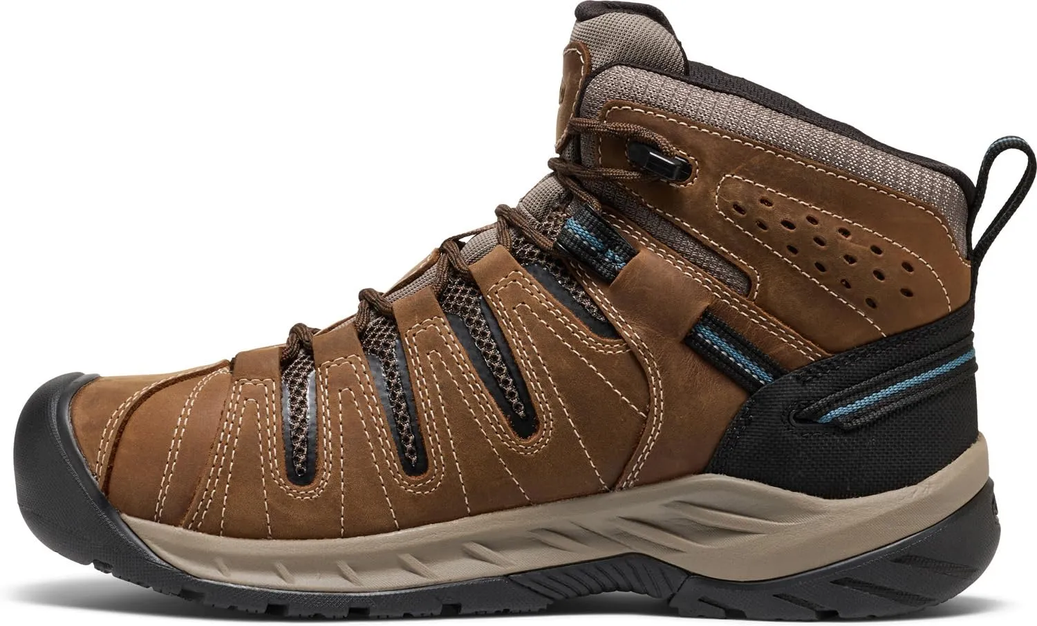 KEEN Utility Men's Flint 2 VersaTREAD Non Slip Mid Height Steel Toe Waterproof Work Boots, Cascade Brown, 12 Wide