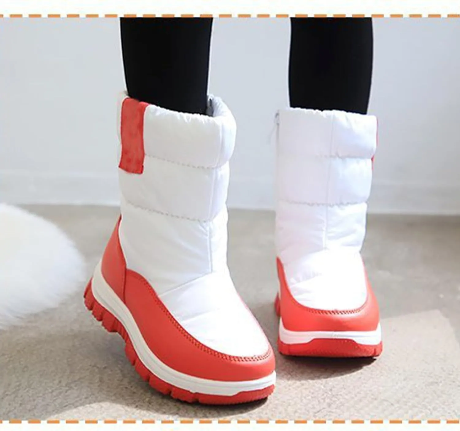 Kids 𝐖aterproof Snow Boots Girls Boys Insulated Warm Fleece Lined Winter Mid Calf Thickened Shoes for Outdoor