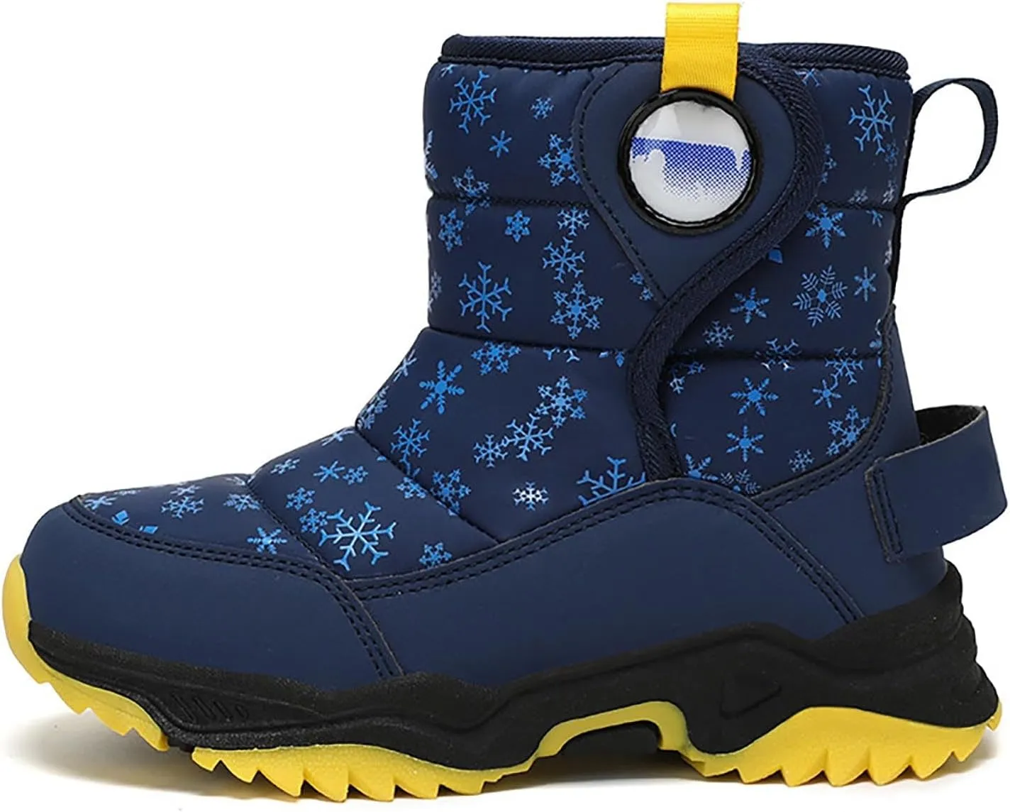 Kids Boy Girl Snow Boots Winter Outdoor Water Proof with F𝐮r Lined Cold-Weather Mid Calf Snow Slip 𝗥esistant Boots