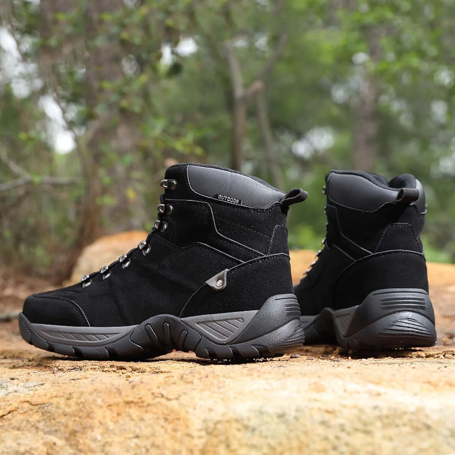 Large size outdoor ultra light military boots, high top mountaineering workwear boots