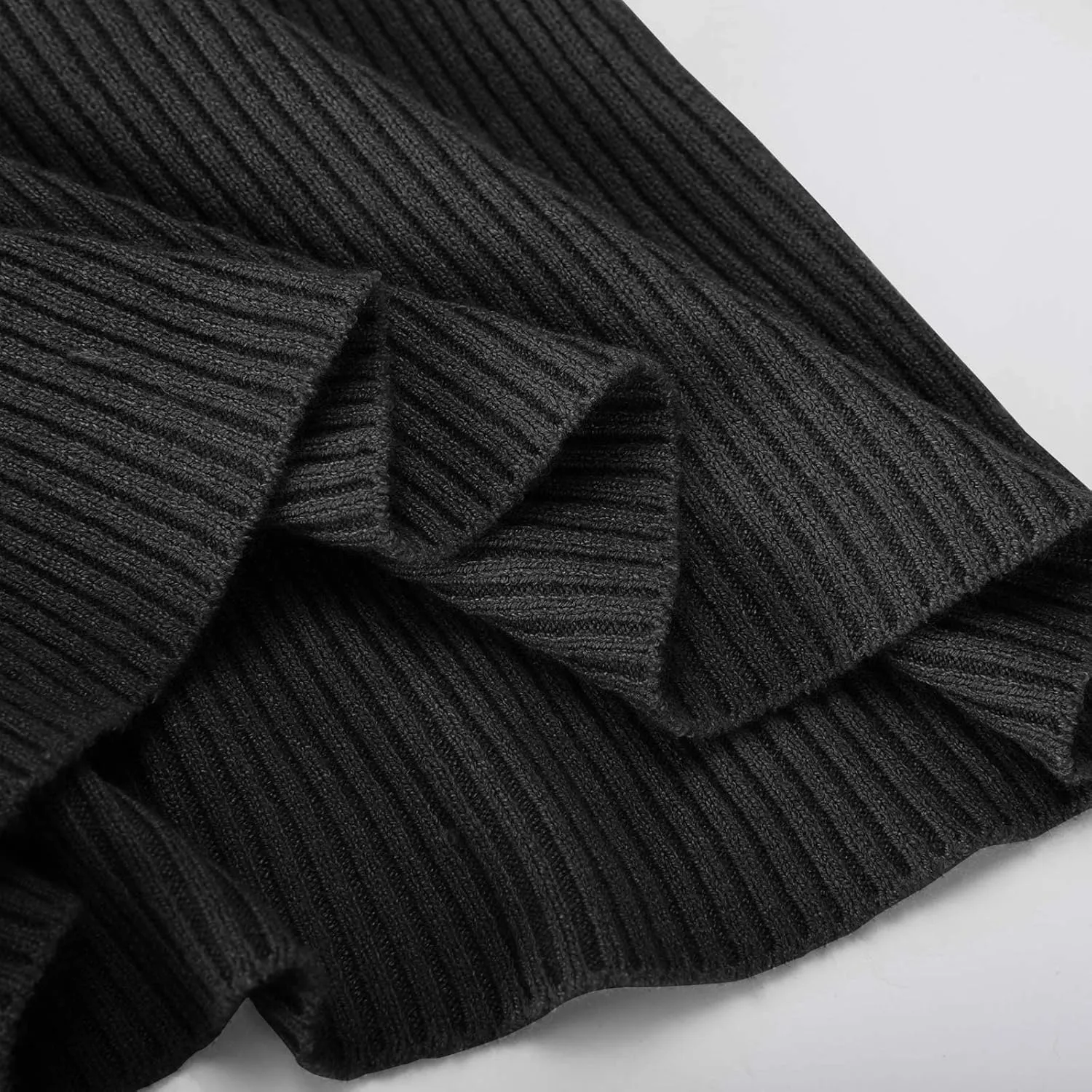 Lightweight Fitted Sweaters for Women Long Sleeve Turtleneck Ribbed Knit Pullover Sweater Casual Basic Tee Tops