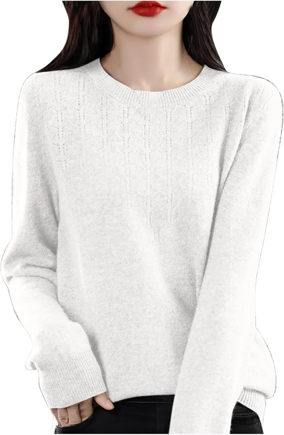 Lightweight Sweaters for Women Fall Fashion 2024 Long Sleeve Crewneck Tunic Sweater Tops Loose Soft Knit Pullovers