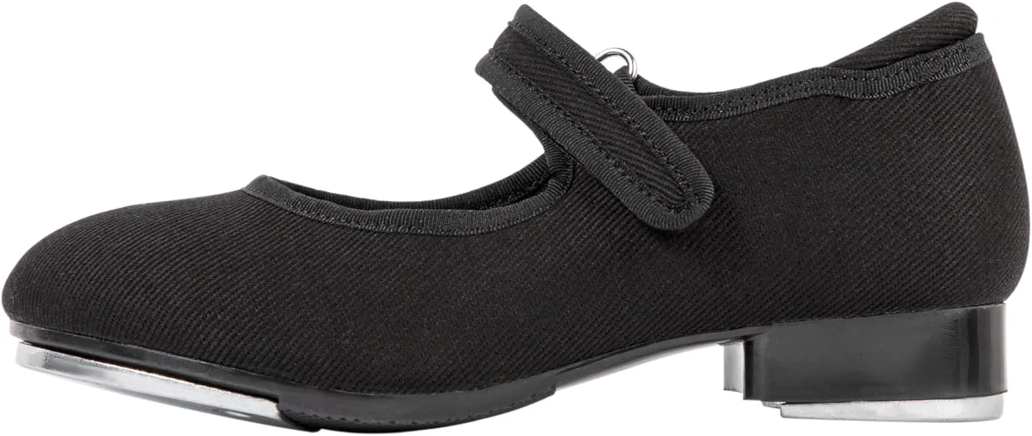 Linodes Canvas Upper Easy Strap Tap Shoe Dance Flats for Girls and Boys (Toddler/Little Kid/Big Kid)