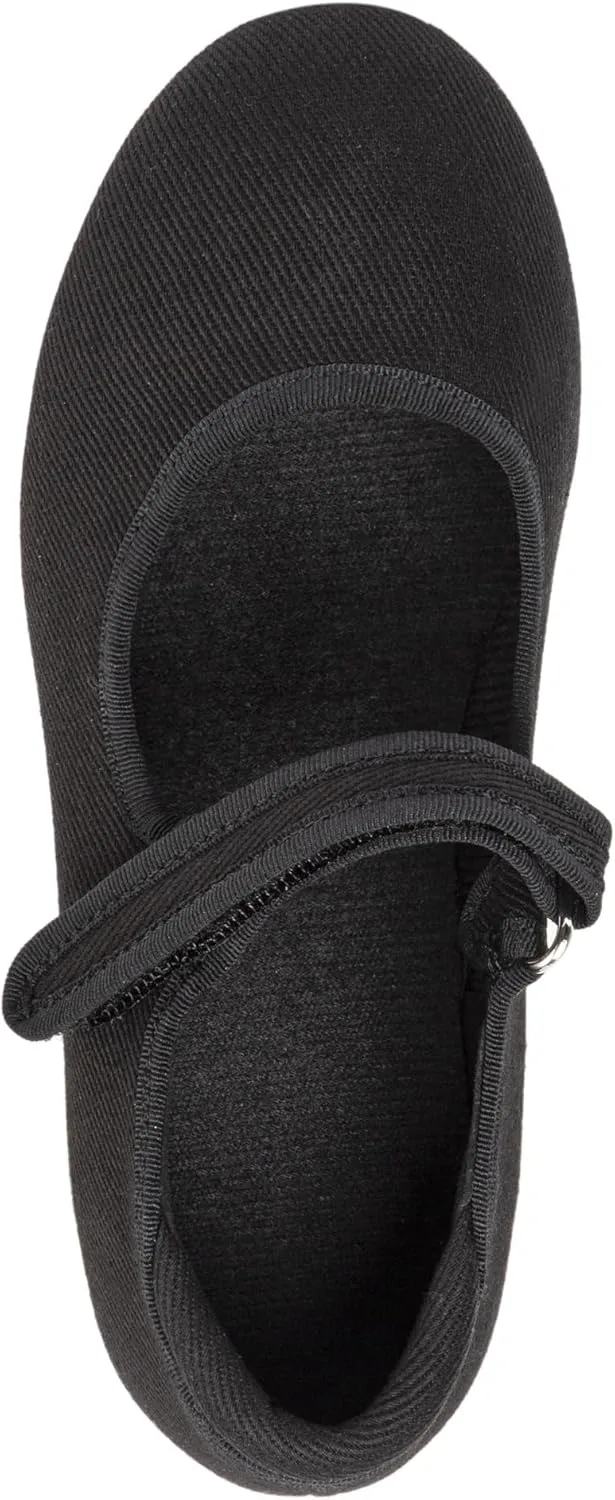 Linodes Canvas Upper Easy Strap Tap Shoe Dance Flats for Girls and Boys (Toddler/Little Kid/Big Kid)