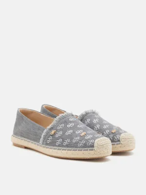 Maggie Monogram Frayed Espadrilles
