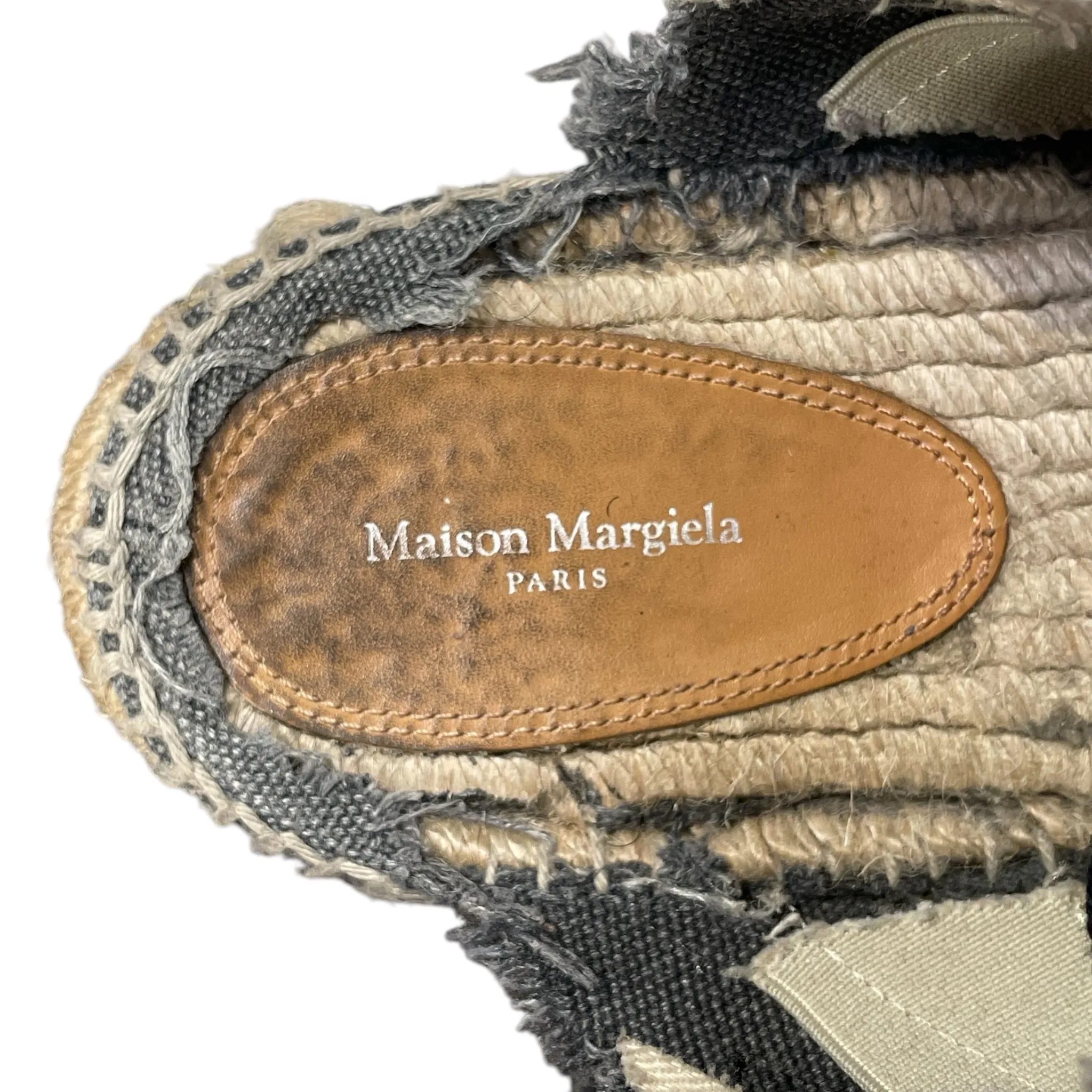Maison Margiela/Espadrilles/US 7/Cotton/GRY/GAT ESPIDRILLE MULES