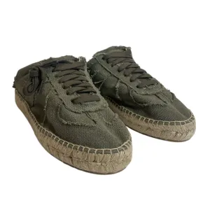 Maison Margiela/Flat Shoes/US 5/Cotton/GRN/Slip-on/CLOTH ESPADRILLES