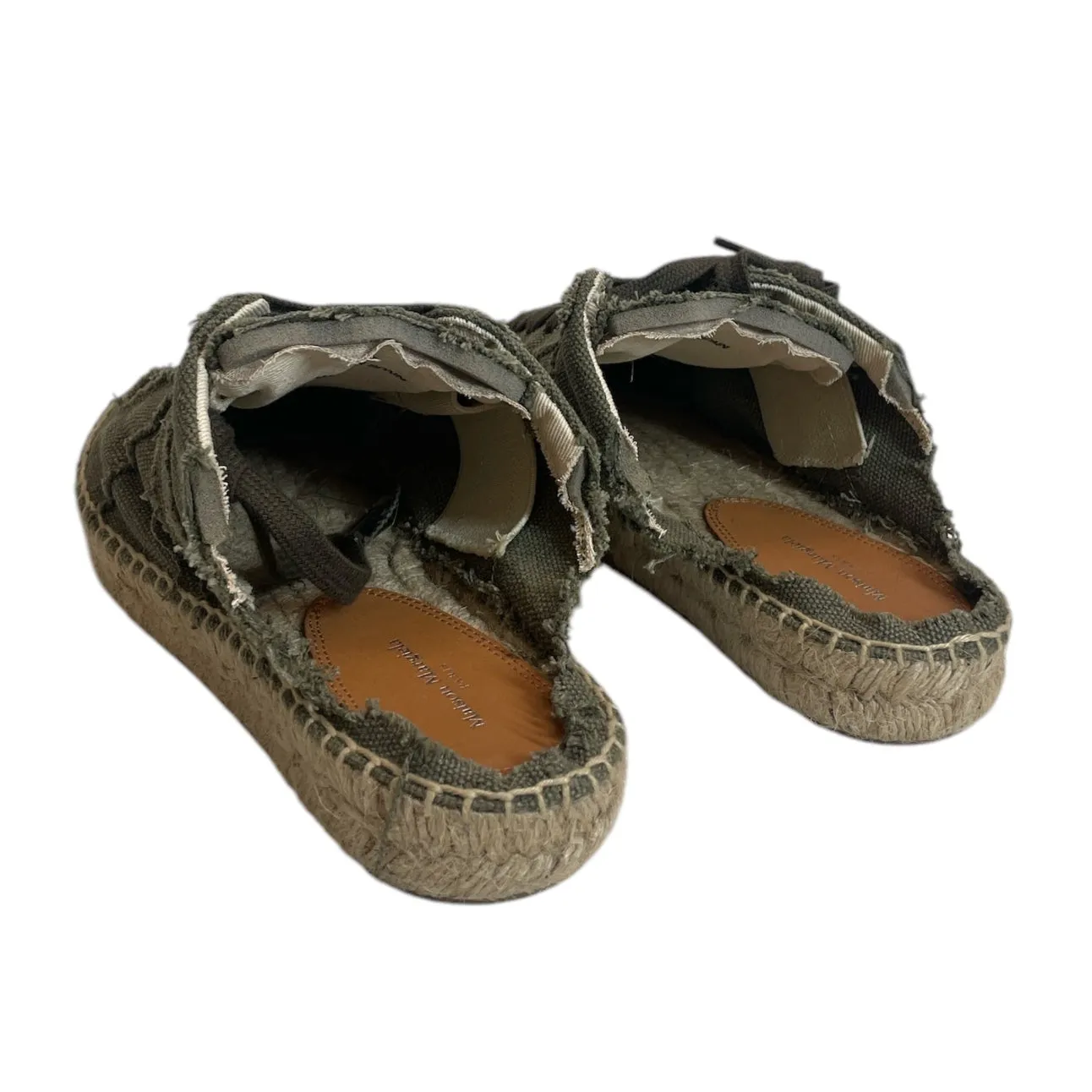 Maison Margiela/Flat Shoes/US 5/Cotton/GRN/Slip-on/CLOTH ESPADRILLES