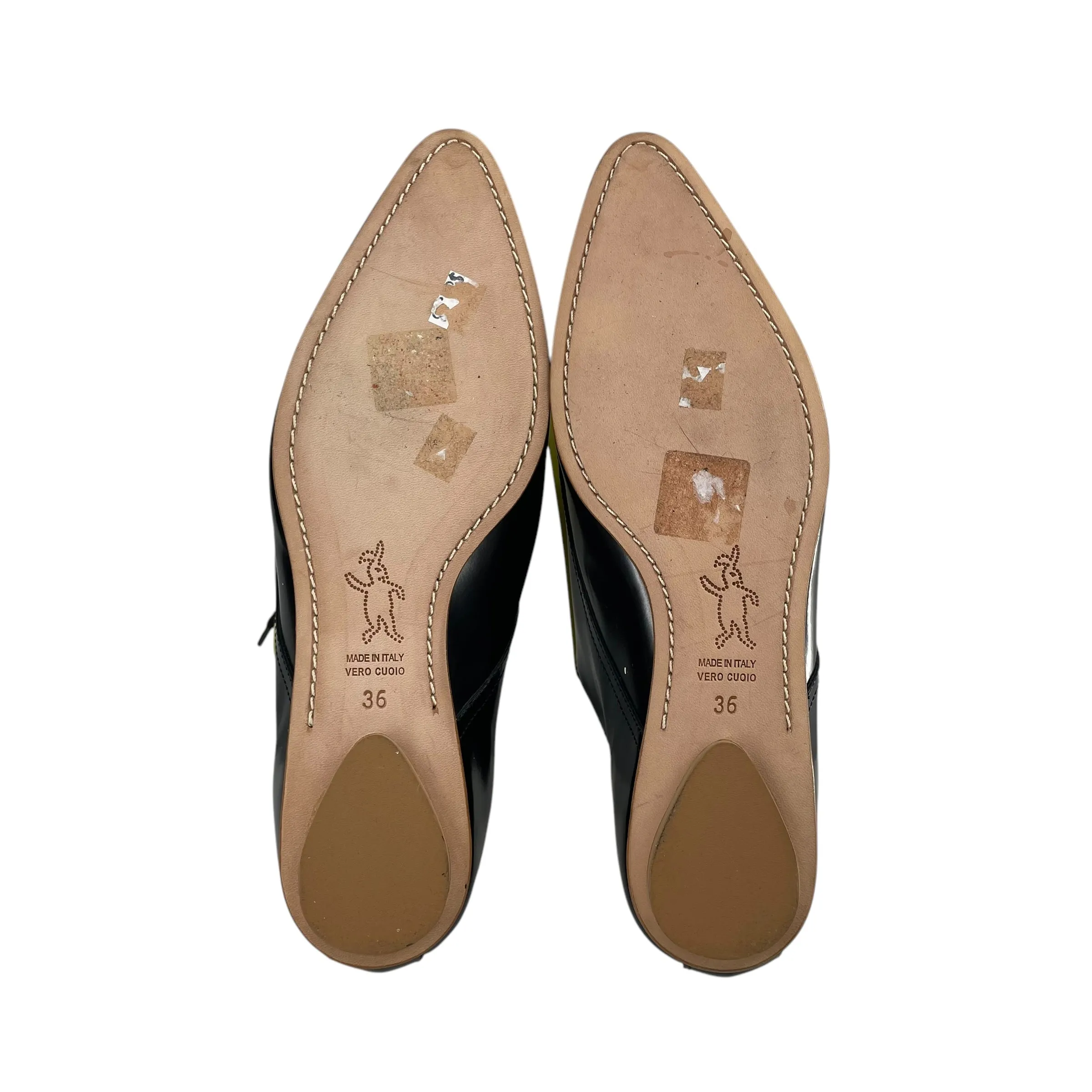 MARNI/Espadrilles/EU 36/Leather/BLK/YELLOW FRILL