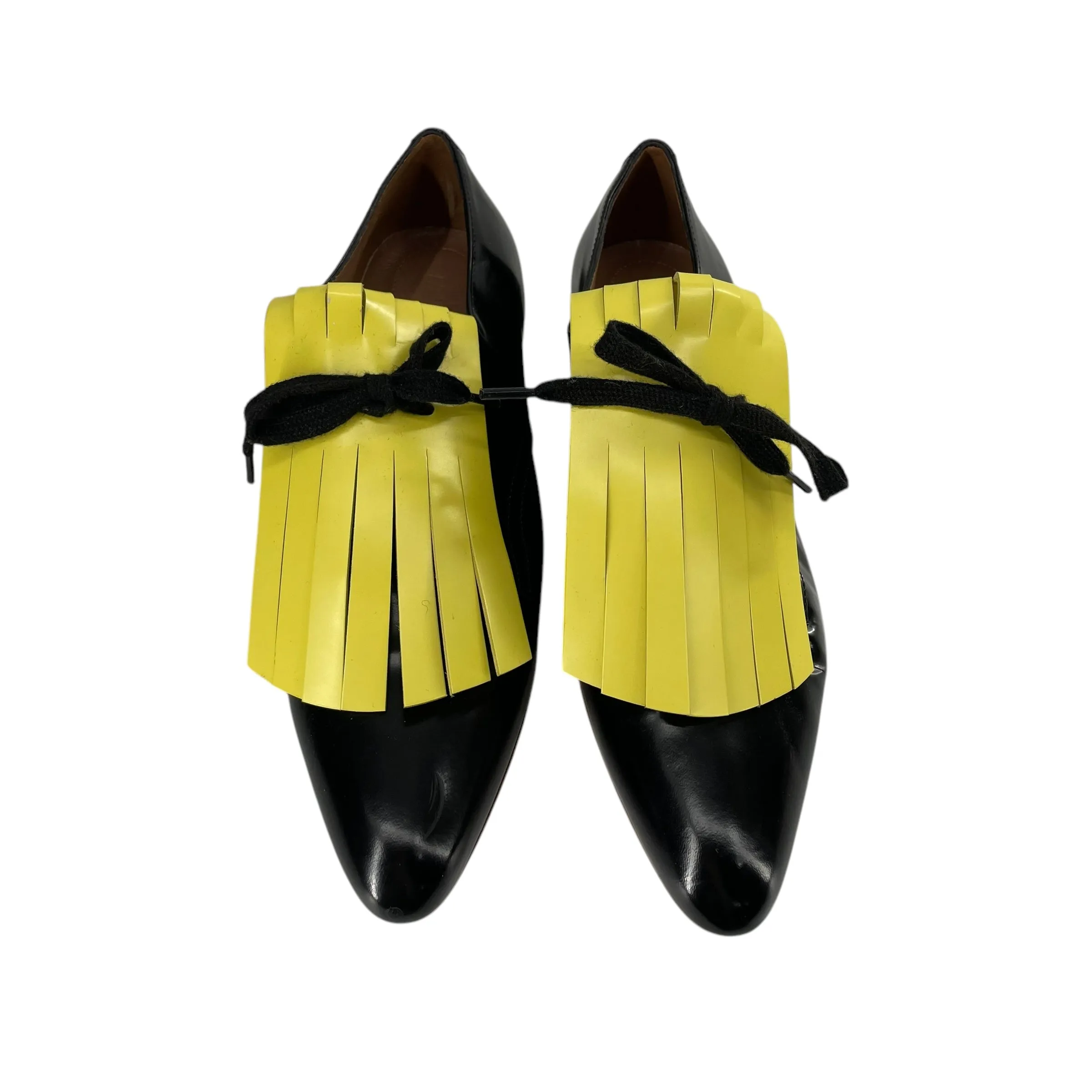 MARNI/Espadrilles/EU 36/Leather/BLK/YELLOW FRILL