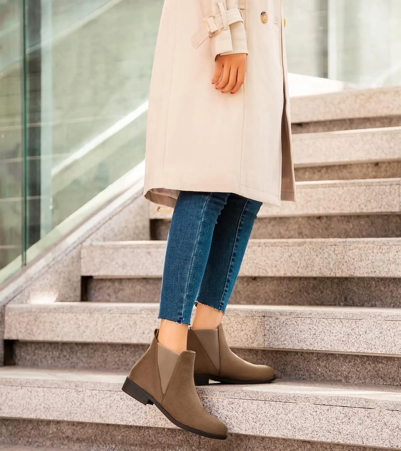 MaxMuxun Women's Chelsea Boots Fashion Winter Fall Ankle Booties