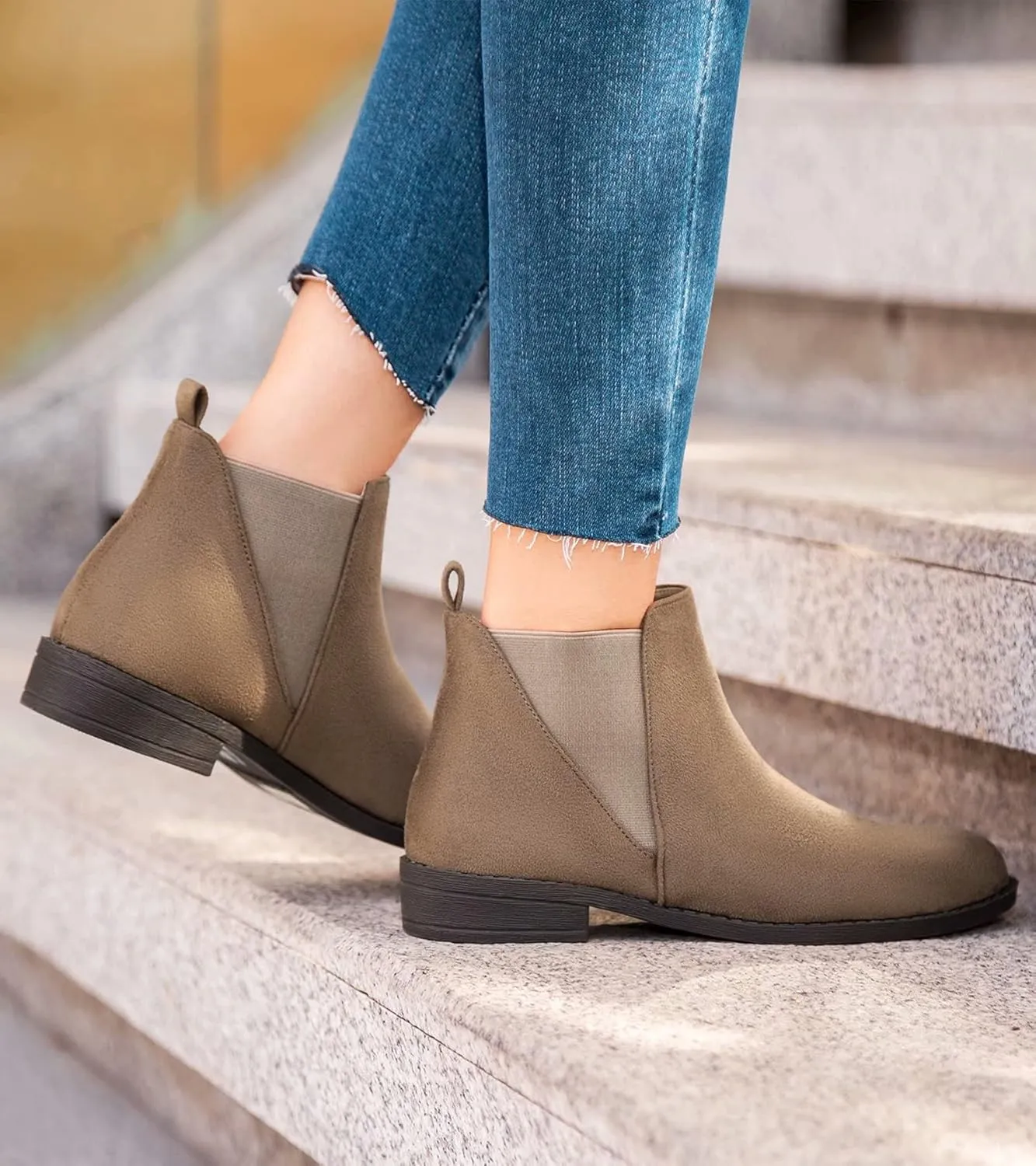 MaxMuxun Women's Chelsea Boots Fashion Winter Fall Ankle Booties