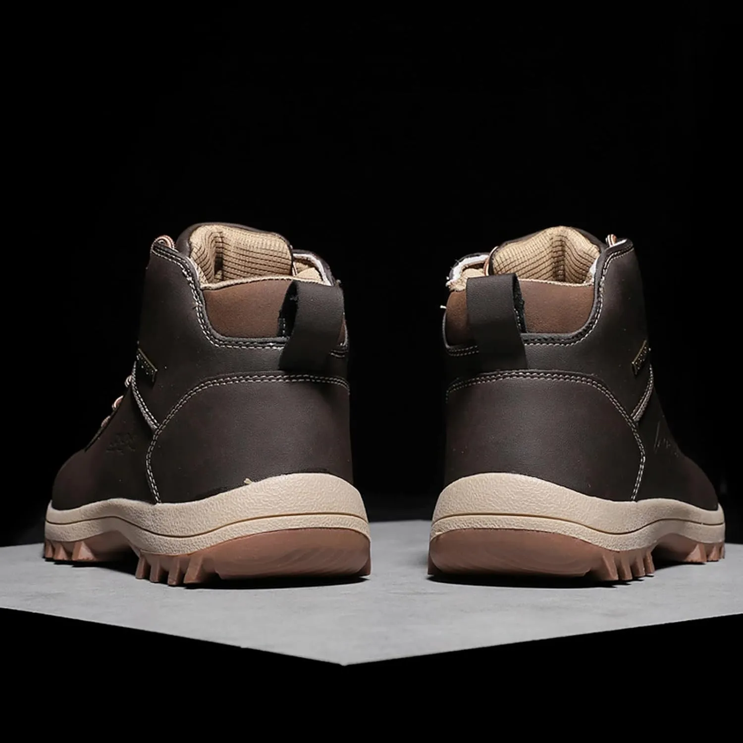 Men Hiking Boots Winter Warm Lining Snow Boot Outdoor Anti Slip Sport Shoes Climbing Boots Lace-Up High-Top Shoes