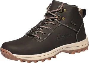 Men Hiking Boots Winter Warm Lining Snow Boot Outdoor Anti Slip Sport Shoes Climbing Boots Lace-Up High-Top Shoes