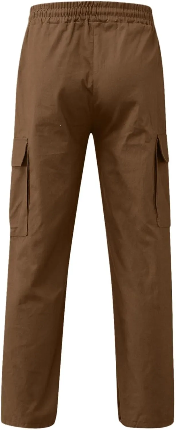 Men Pants Casual Fashion Jogger Active Wear Sweatpants Straight Leg Cargo Combat Pant