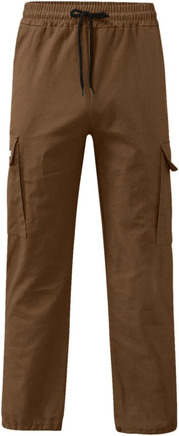 Men Pants Casual Fashion Jogger Active Wear Sweatpants Straight Leg Cargo Combat Pant