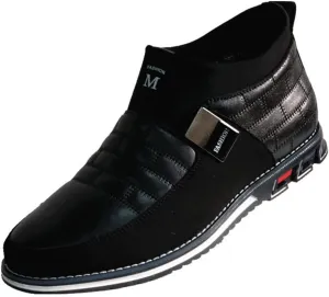 Mens Casual Business High-top Loafers Shoes Sneakers Comfort Walking for Male Work Office Dress Leather Slip-on Fashion Driving Loafer
