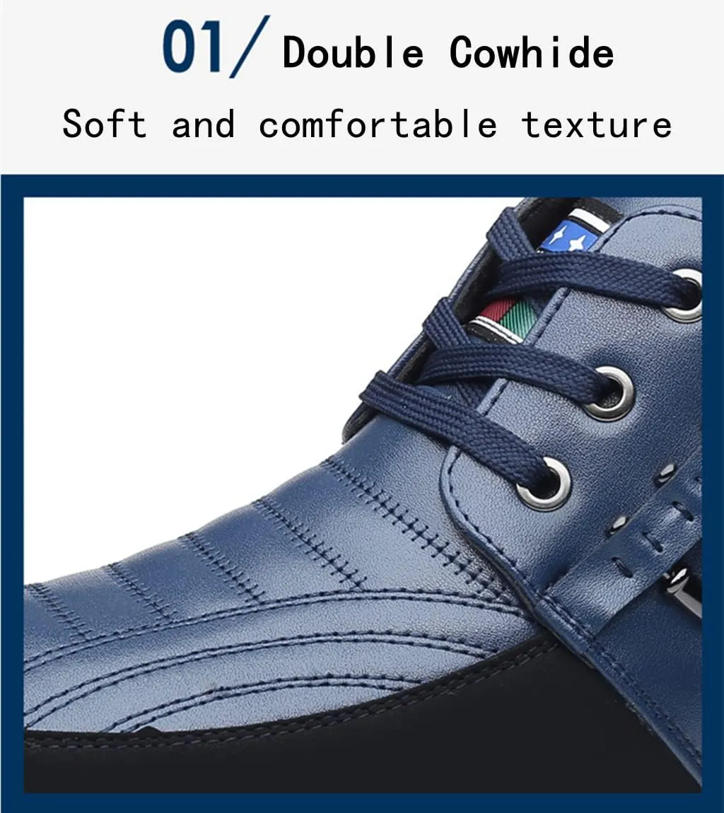Mens Casual Business High-top Loafers Shoes Sneakers Comfort Walking for Male Work Office Dress Leather Slip-on Fashion Driving Loafer