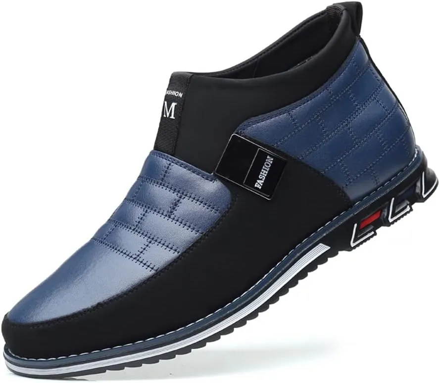 Mens Casual Business High-top Loafers Shoes Sneakers Comfort Walking for Male Work Office Dress Leather Slip-on Fashion Driving Loafer