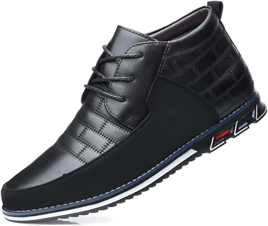 Mens Casual Business High-top Loafers Shoes Sneakers Comfort Walking for Male Work Office Dress Leather Slip-on Fashion Driving Loafer