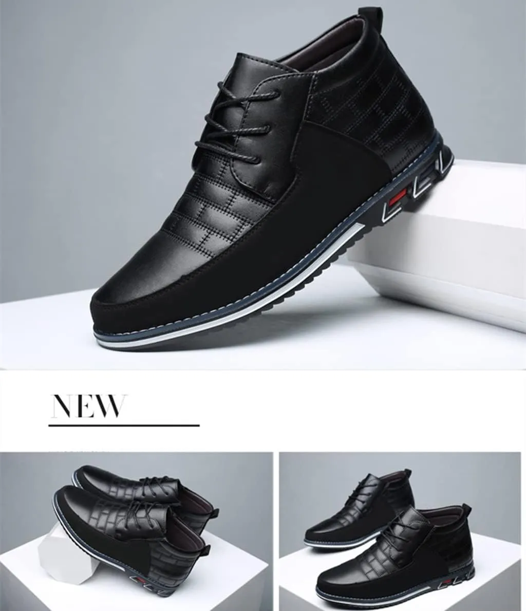 Mens Casual Business High-top Loafers Shoes Sneakers Comfort Walking for Male Work Office Dress Leather Slip-on Fashion Driving Loafer