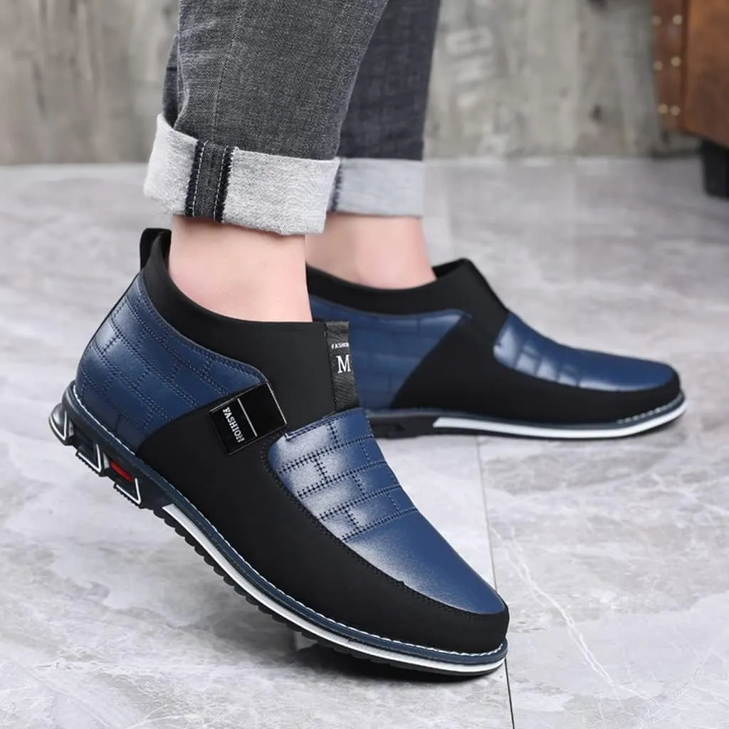 Mens Casual Business High-top Loafers Shoes Sneakers Comfort Walking for Male Work Office Dress Leather Slip-on Fashion Driving Loafer