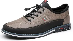 Men's Casual Business Lace-Up Oxford Shoes Slip-On Leather Working Walking Flat Loafers Office Party Dress Shoes