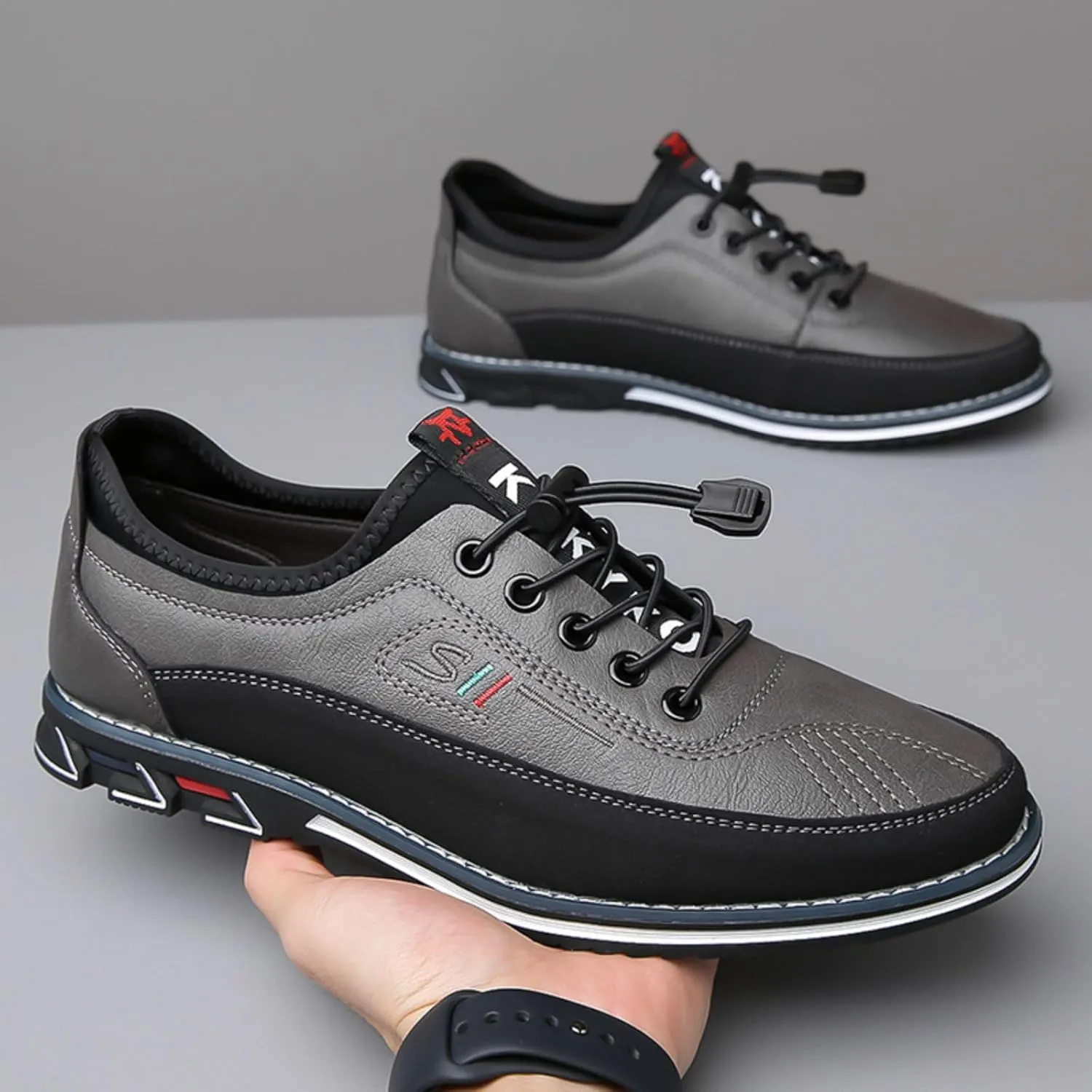 Men's Casual Business Lace-Up Oxford Shoes Slip-On Leather Working Walking Flat Loafers Office Party Dress Shoes